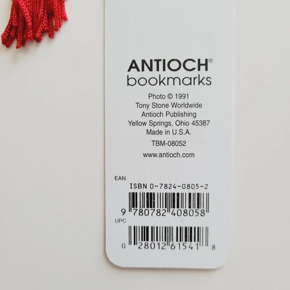 Vintage 90s Tibetan Terrier Bookmark Dog Paws book Tassel 1991 Antioch TBM-08052